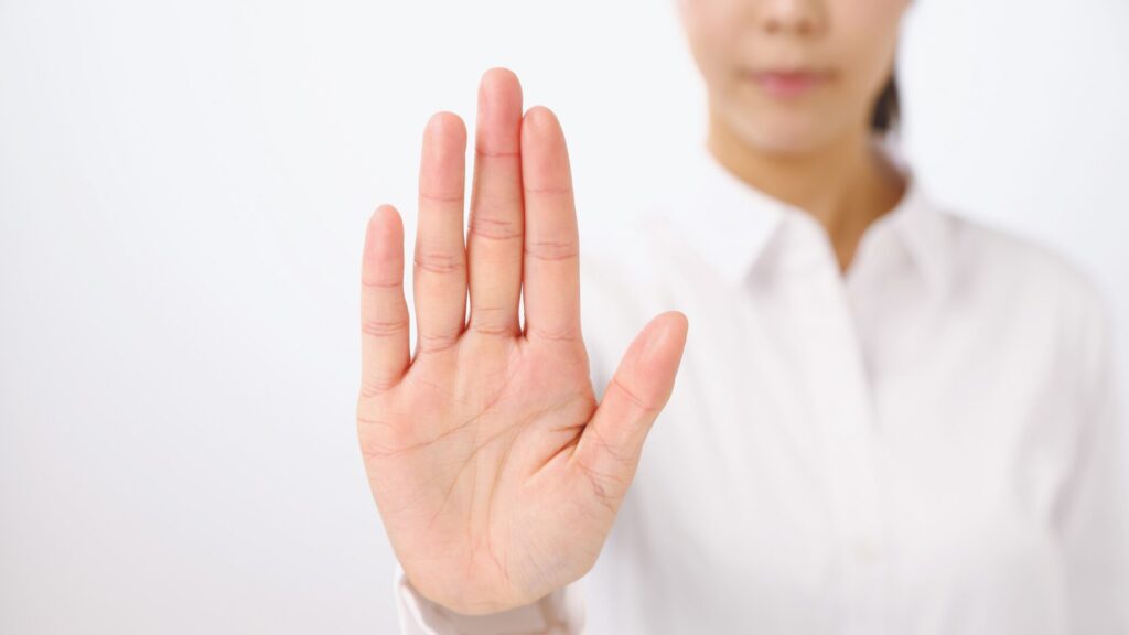 やめる　ストップ